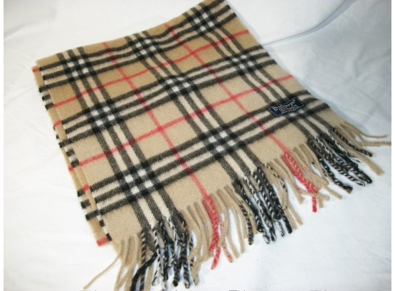 Fabulous Authentic 100% Cashmere Burberry 'Nova Check' Scarf (Not Lambswool)