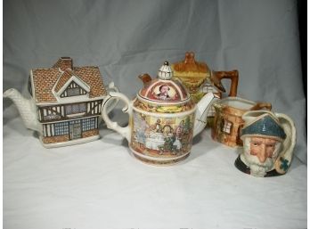 Lot Of Teapots & Creamer - Charles Dickens - Christmas Carol - Sm Royal Doulton Toby