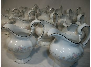Large Lot Of 14 Johann Haviland Porcelain Creamers / Pitchers