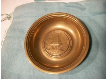 Small Tiffany Makers Bronze  Advertising Dresser / Pin Tray - 'Bankers Trust Company' 1928