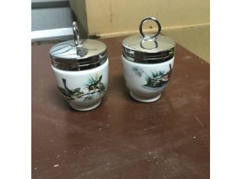 Set Of 2 Jars With Lids Royal Worcester Porcelain Made In England