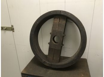 Wooden Wheel 22 Inches Diameter X 4.5 Inches Wide