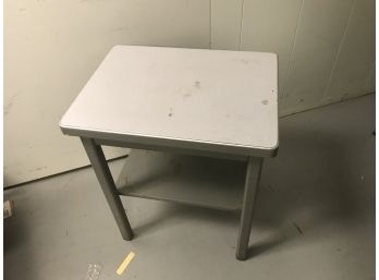 Small Metal Table 24 X 18 X 29 Inches