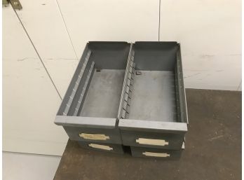 Set Of 4 Metal Drawers  11.5 X 5.5 X 4.5 Inches