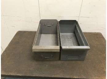 Pair Of Metal Drawers 11 X 5.5 X 4.5 Inches