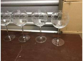 Set Of Four Wine Glasses