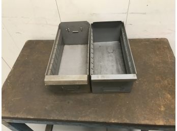 Pair Of Metal Drawers 11 X 5.5 X 4.5 Inches