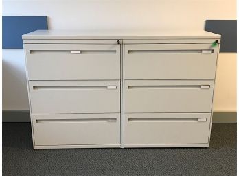 Double Steelcase Lateral Locking File Cabinet