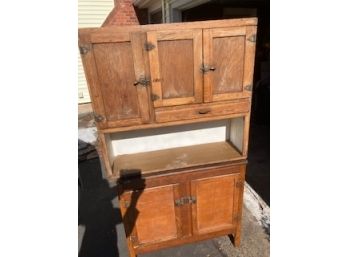 Vintage Hoosier Cabinet (2 Pieces)