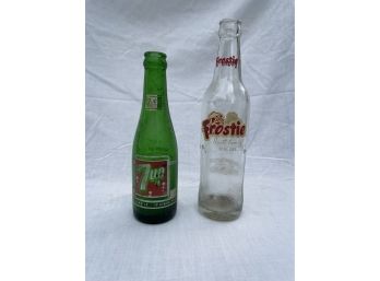 2 Vintage Soda Bottles