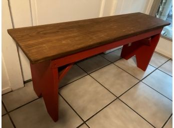 Decorative Red Bench