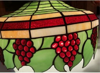 Vintage Stained Glass 'GRAPE' Light Shade