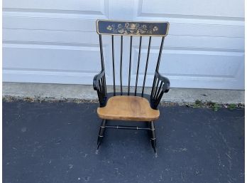 Hitchcock Styled Child's Wooden Rocker