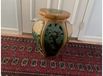 Majolica Garden Stool