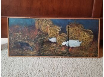 Vintage Triptych, Signed Lee Horhburg, 1983