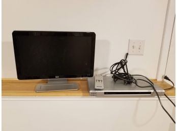 HP Monitor And Sony DVD Player