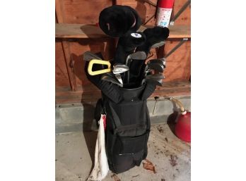 Acrylic Golf Bag And Clubs