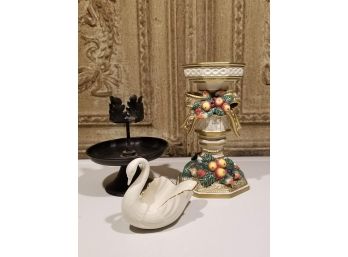 Lenox Swan And Candle Decor - ELM