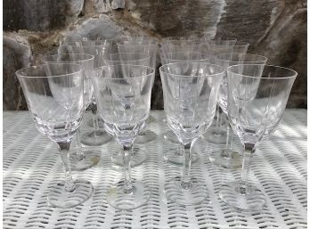 Service For Eight Crystal Water & Wine Glasses
