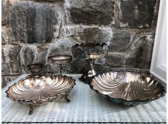 Assorted Silverplate And Weighted Sterling Compote Dish