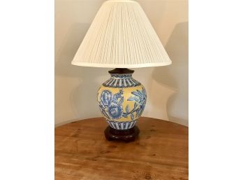 Yellow And Blue Ginger Jar Lamp
