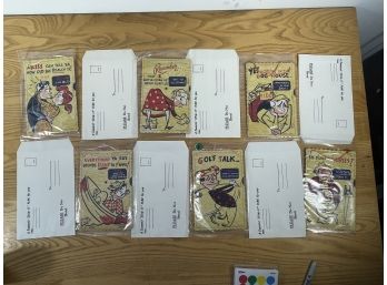 SIX VINTAGE SPIN IT NOVELTY CARDS WITH ORIGINAL ENVELOPES CIRCA 1960