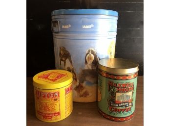 Three Tins - One With Price Tag Still Attached