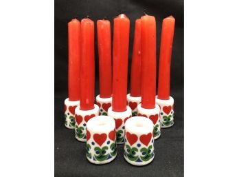 Miniature Candle Holders - Set Of 9