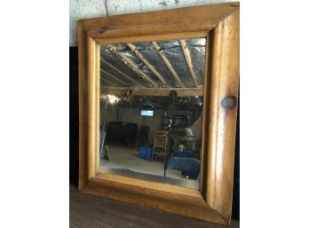 Large Mirror In Solid Wood Frame 31x28