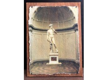 Michelangelo's David Mounted On Wood