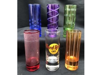 Tall Colorful Shot Glasses Or Little Bud Vases!
