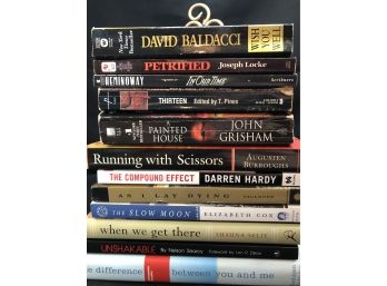 12 Novels- Baldacci, Grisham, Faulkner