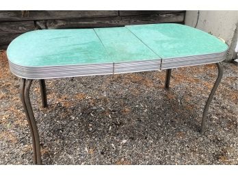 Retro Turquoise Formica Kitchen Table With Leaf