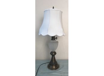 Brass & Frosted Glass Lamp