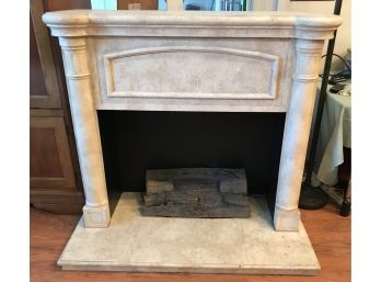 Faux Fire Place With Electric Logs