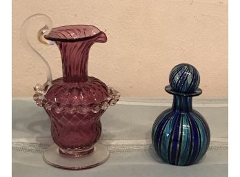 Two Blown Pieces Of Glass