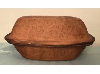 Terra Cotta Covered Cooking Dish W. Germany