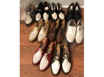 Nine Pairs Of Ladies Vintage Golf Shoes