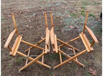 2 Vintage Folding Director Chairs Telescope Furniture 1 Of 2