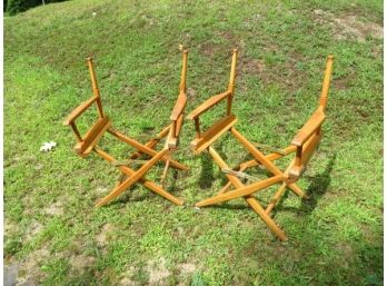 2 Vintage Folding Director Chairs Telescope Furniture 2 Of 2