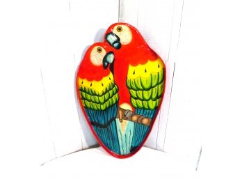 Paper Mache Parrot Tray