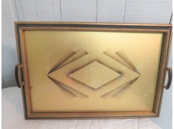 Art Deco Black And Gold Bar Serving Tray