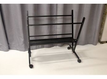 Rolling Metal Artwork Display Rack