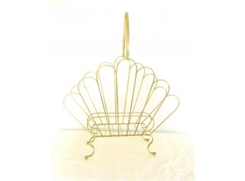 Gold Fan Shaped Magazine Rack