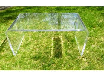 Acrylic Lucite Waterfall Coffee Table