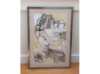 Original Framed Modern Art Painting/Collage