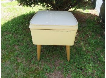 Vintage MCM Vinyl Sewing Stool