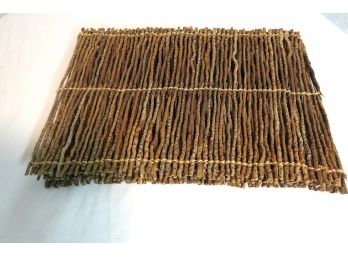 Set 4 Twig Placemats Rustic Natural Decor