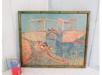 Vintage Van Gogh Bridge At Arles Lithograph