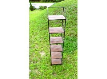 Pier One Imports Rattan Metal Shelve Stand